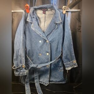 Denim&Co Blue 100%  Cotton Denim Mid Length  Jacket